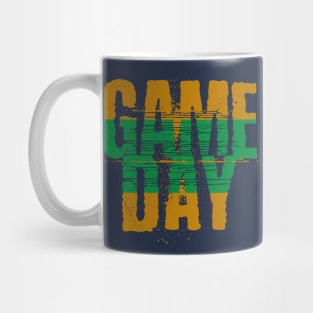 Navy and Gold Gameday // Grunge Vintage Football Game Day Mug